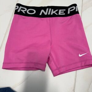 Nike Pink and Black Pro Shorts